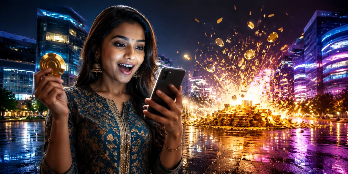 Mobile player enjoying live casino games in India