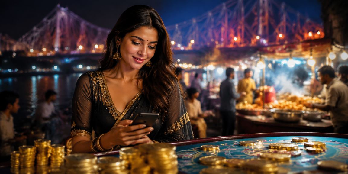 Night market showcasing street cricket and game culture in Kolkata